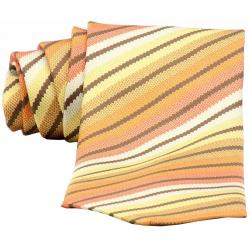 Missoni Men s 100  Silk Orange Patterned Tie ST   U3469
