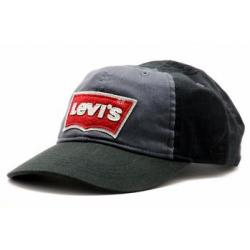 Levi's Boy's Embroidered Levis Logo Cotton Baseball Cap Sz 4/7 - Black/Grey - 4/7