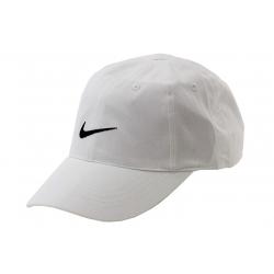 Nike Youth's Embroidered Swoosh Logo Cotton Baseball Cap Sz 4/7 - White - 4/7