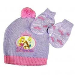 Disney Princess Toddler Girl's Hat & Mittens Set Sz. 2 4 - Purple - Toddler, Ages 2 4