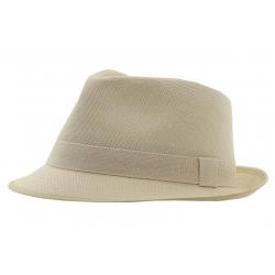 Henschel Men's Woven Linen Fedora Hat - Beige - X Large