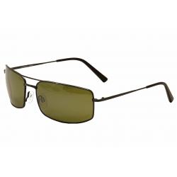 Serengeti Men's Treviso Fashion Pilot Sunglasses - Shiny Gun/Pol Green   8303 - Lens 63 Bridge 18 Temple 130mm