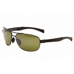 Serengeti Men's Norcia Fashion Pilot Sunglasses - Black - Medium Fit