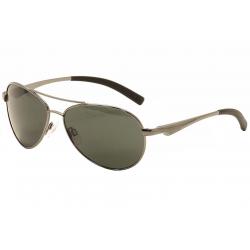 Bolle Men's Cassis Fashion Pilot Sunglasses - Shiny Gunmetal/Grey Polarized   12096 - Medium/Large