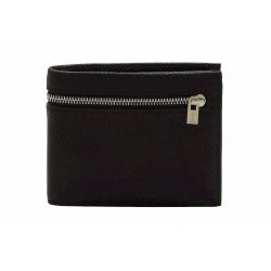Hugo Boss Men's Theoro Geniune Leather w/Zipper Bi Fold Wallet - Black