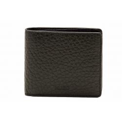 Hugo Boss Men's Ergil Pebbled Leather Bi Fold Wallet - Black - 4 x 4.5 x 1 in