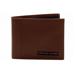 Tommy Hilfiger Men's Genuine Leather Passcase Billfold Bi Fold Wallet - Brown - 4.25 W x 3.5 H Inche