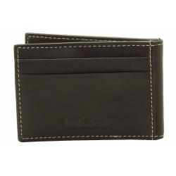 Timberland Men's New Hunter Flip Clip Genuine Leather Bi Fold Wallet - Black - 4 H x 3 L in