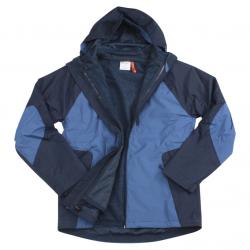 Champion Men's 3 In 1 Technical Ripstop Ski Hooded Jacket - Blue - Large