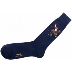 Polo Ralph Lauren Men's Polo Player Mid Calf Trouser Socks Sz: 10 13 Fits 6 12.5 - Blue - 10 13 Fits 6 12.5