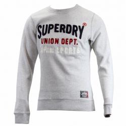 Superdry Men's Core Applique Crew Neck Pull Over Sweatshirt - Grey - Large