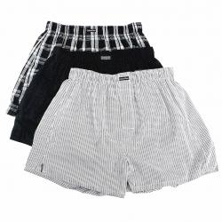 Calvin Klein Men's 3 Pc Classic Fit Cotton Boxers Underwear - Black - Small
