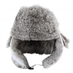 Woolrich Fur Lined White Winter Aviator Hat - White - Small