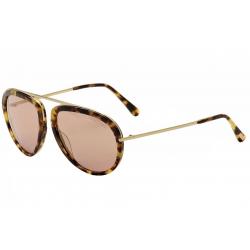 Tom Ford Stacy TF452 TF/452 Fashion Pilot Sunglasses - Havana/Rose Gold/Brown Silver Flash   53Z - Lens 57 Bridge 16 Temple 140mm