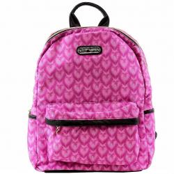 Betsey Johnson Nylon Backpack - Pink - 16.5H x 5W x 12L in