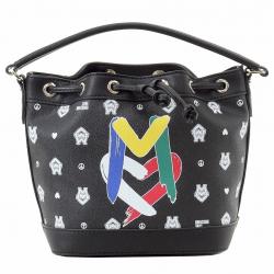 Love Moschino Women's Logo Bucket Satchel Handbag - Black