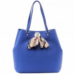Love Moschino Women's Tote Handbag W/Scarf - Blue