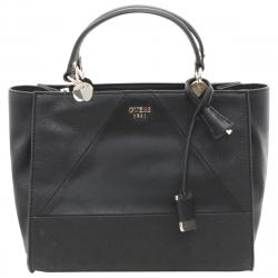 Guess Women's Cammie Luxe Embossed Satchel Handbag - Black - 9H x 13W x 6.5D In