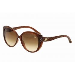 Daniel Swarovski Women's Dana SW68 SW/68 Fashion Sunglasses - Brown - Lens 58 Bridge 15 Temple 140mm