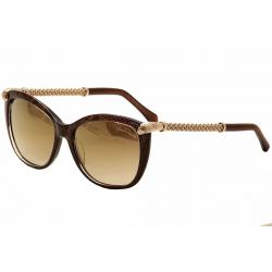 Roberto Cavalli Women's Talitha 978S 978/S Fashion Sunglasses - Brown & Gold Glitter/Brown Gold Gradient   50G - Medium Fit
