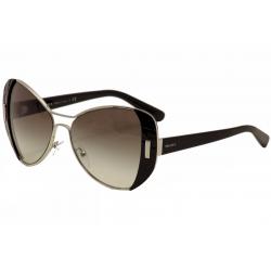 Prada Women's SPR 60S 60/S Butterfly Sunglasses - Silver/Black/Grey Gradient   1AB 0A7 - Lens 55 Bridge 16 Temple 135mm