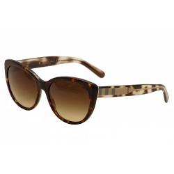 Burberry Women's B4224 B/4224 Fashion Cat Eye Sunglasses - Brown - Lens 56 Bridge 17 B 46 ED 59 Temple 140mm