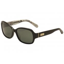 Kate Spade Women's Akira/P/S Fashion Sunglasses - Black/White/Gold/Gray Polarized   W08P/RA - Lens 54 Bridge 17 Temple 130mm