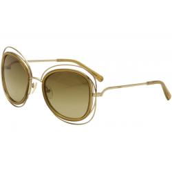 Chloe Women's CE123S CE/123/S Fashion Butterfly Sunglasses - Gold/Transparent Light Brown/Honey Gradient   743 - Lens 56 Bridge 23 Temple 135mm