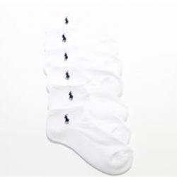 Polo Ralph Lauren Women's 6 Pack Classic Sport Socks Sz: 9 11 Fits 4 10 - White - 9 11 Fits Shoe 4 10