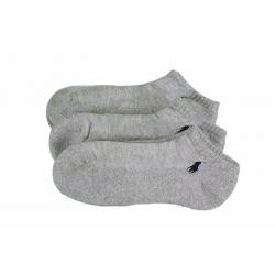Polo Ralph Lauren Women's 3 Pack Cushioned Top Ped Socks - Grey - 9 11 Fits Shoe 4 10.5