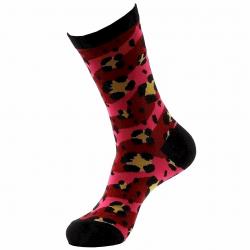 Betsey Johnson Women's Lucky Leopard Casual Socks - Red - 9 11 Fits Shoe 4 10.5