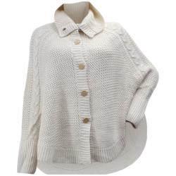 Ugg Women's Maribeth Button Front Knit Cape Sweater - Beige - X Large