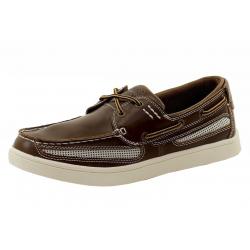 Hang Ten Men's Coronado Lace Up Boat Loafers Shoes - Brown - 9 D(M) US