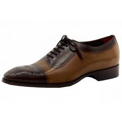 Mezlan Men's Serrano Leather Spectator Oxfords Shoes - Brown - 10 D(M) US