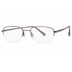 Charmant Men's Eyeglasses TI8166 TI/8166 Half Rim Optical Frames - Brown   BR - Lens 53 Bridge 20 Temple 140