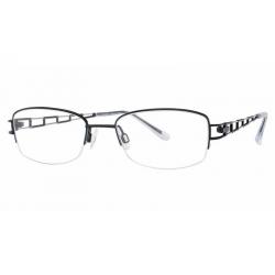 Charmant Women's Eyeglasses TI10818 TI/10818 Half Rim Optical Frame - Black - Lens 51 Bridge 18 Temple 140mm