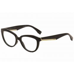 Fendi Women's Eyeglasses FF0020 Full Rim Optical Frame - Black - Lens 52 Bridge 17 Temple 140mm