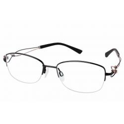 Charmant Line Art Eyeglasses XL2066 XL/2066 Half Rim Optical Frame - Black - Lens 51 Bridge 0 Temple 135mm