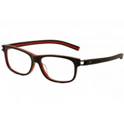 Tag Heuer Men's Eyeglasses Track S TH7606 TH/7606 Optical Frame - Black/Red   001 - Lens 54 Bridge 14 Temple 145mm