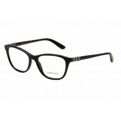 Versace Women's Eyeglasses 3213 B 3213/B Full Rim Optical Frame - Black/Gunmetal   5114 - Lens 54 Bridge 17 Temple 140mm
