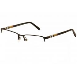 Burberry Men's Eyeglasses BE1282 BE/1282 Half Rim Optical Frame - Black - Medium Fit