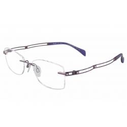 Charmant Line Art Women's Eyeglasses XL2069 XL/2069 Rimless Optical Frame - Violet   VO - Lens 51 Bridge 17 Temple 135mm