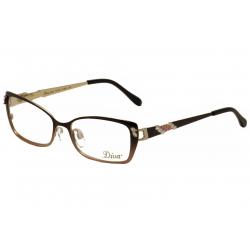 Diva Women's Eyeglasses 5444 Full Rim Optical Frame - Brown - Lens 53 Bridge 16 Temple 130mm