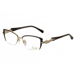 Diva Women's Eyeglasses 5434 Half Rim Optical Frame - Black - Lens 52 Bridge 15 Temple 130mm