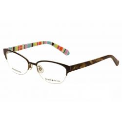 Kate Spade Women's Eyeglasses Shayla Half Rim Optical Frame - Brown - Lens 51 Bridge 17 Temple 135mm