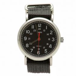 Timex Weekender Slip Thru T2N647KW Black Analog Nylon Watch