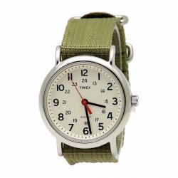 Timex T2N6519J Weekender Analog Watch Olive Green