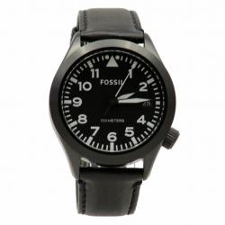 Fossil Men s Aeroflite AM4515 Black Leather Analog Watch