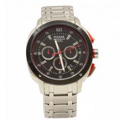Pulsar Men s On The Go PT3395 Silver Analog Chronograph Watch
