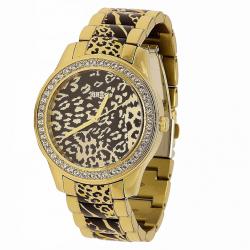 Guess Women s Gold Animal Print Analog Watch